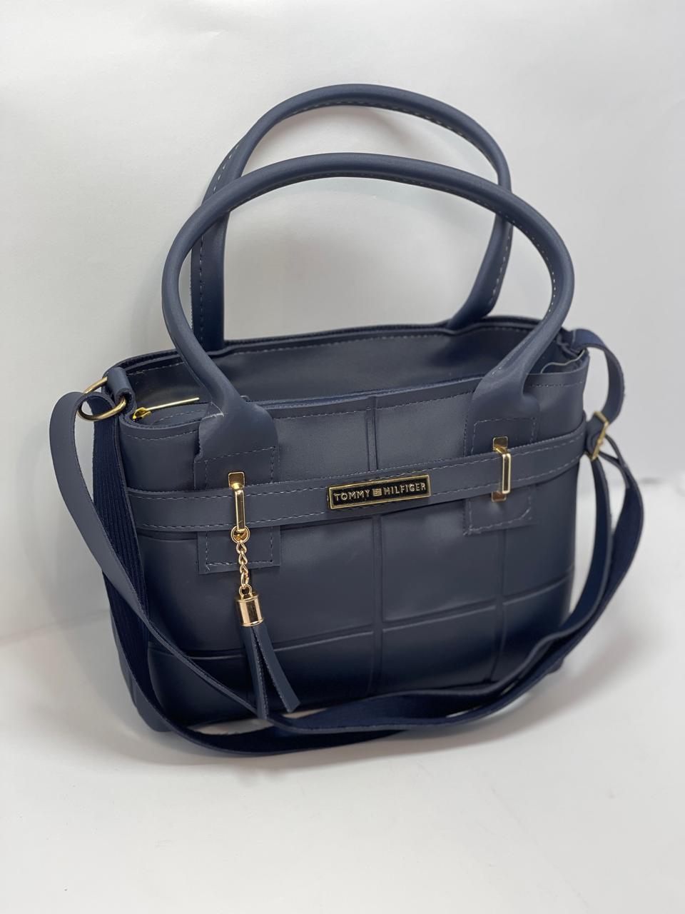 *Tommy Hilfiger Navy Blue Quilted Handbag*