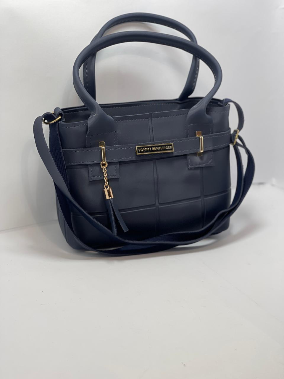 *Tommy Hilfiger Navy Blue Quilted Handbag*