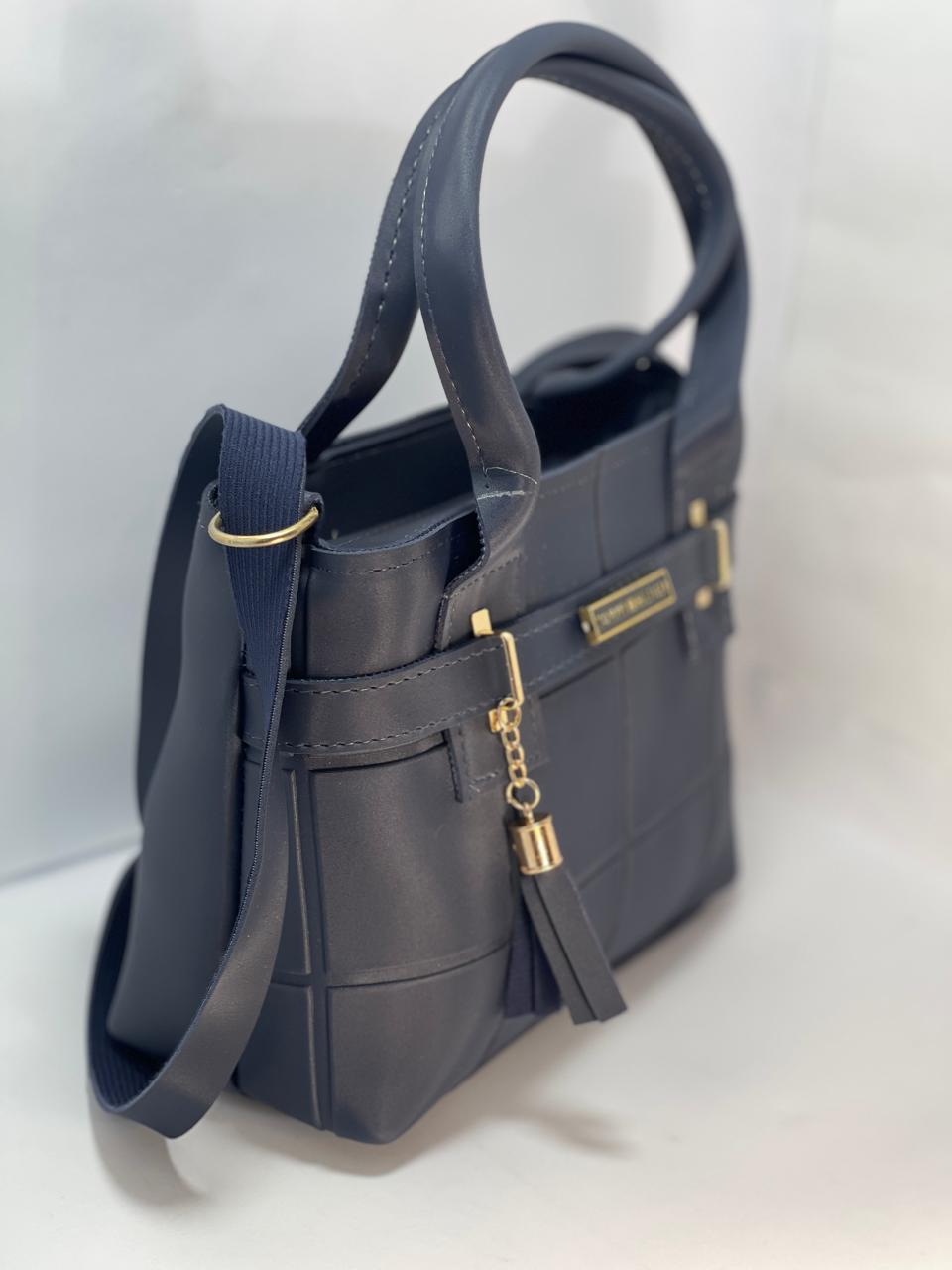 *Tommy Hilfiger Navy Blue Quilted Handbag*