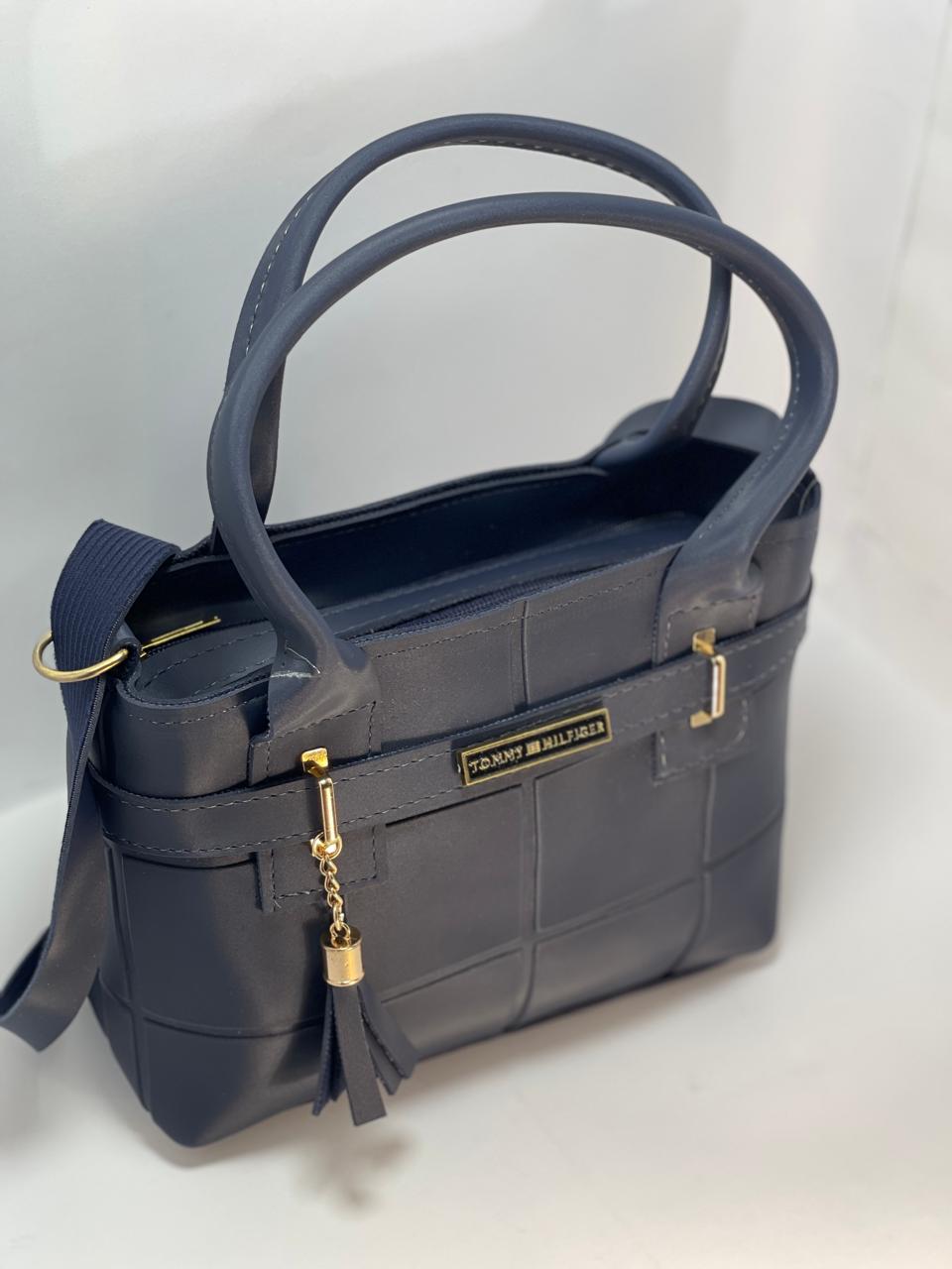 *Tommy Hilfiger Navy Blue Quilted Handbag*